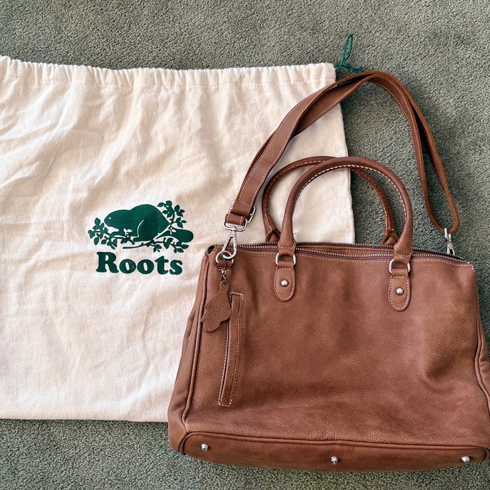 Roots Grace Tribal Leather Crossbody Bag